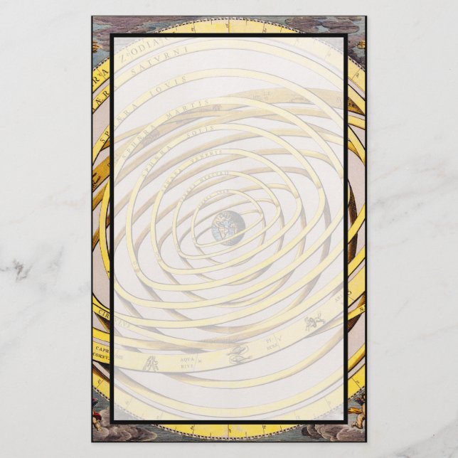 Celestial Karta Andres Celarius Stationery Brevpapper (Framsida)