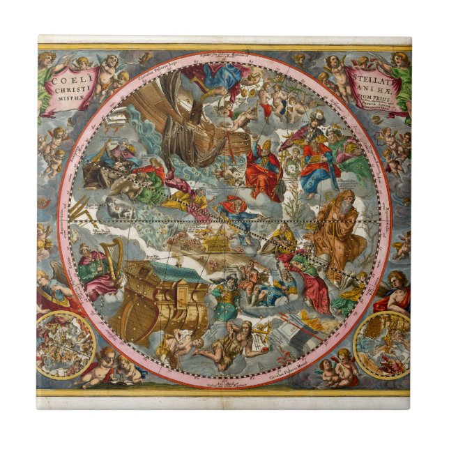Celestial Karta Antique I Kakelplatta (Framsidan)