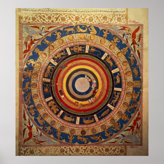 Celestial karta, från "Zubdet ut Teverih" av Poster (Framsidan)