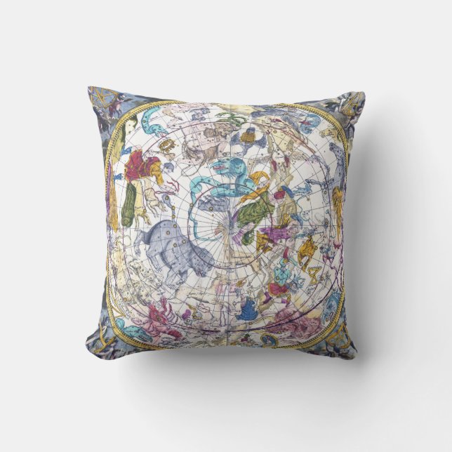 Celestial Karta Hemisphaerium Coeli Boreale Kudde (Framsida)