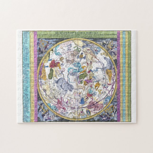 Celestial Karta Hemisphaerium Coeli Boreale Puzzle Pussel (Horisontell)