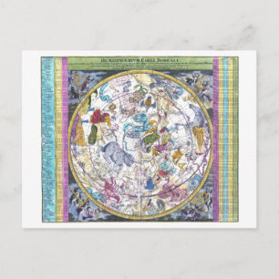 Celestial Karta Hemisphaerium Coeli Boreale Vykort