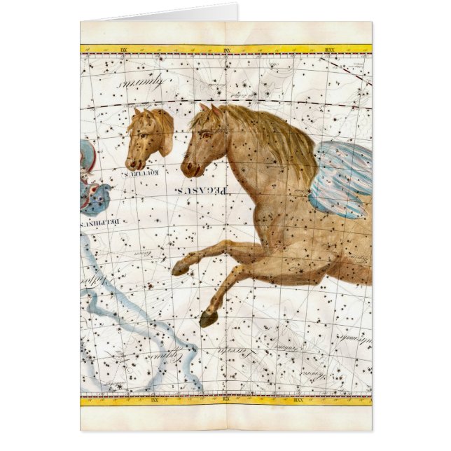 Celestial Karta Pegasus Hälsningskort (Framsidan)