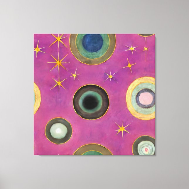 Celestial kartografi: Visionär Cosmos Canvastryck (Framsida)