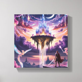 Celestial Kingdom Canvas Art - Mythical Flytande C