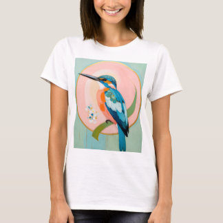 Celestial Kingfisher: A Study in Azure and Gold T Shirt