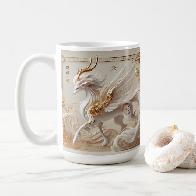 Celestial Kirin Fantasy Collection Kaffemugg (Med munk)