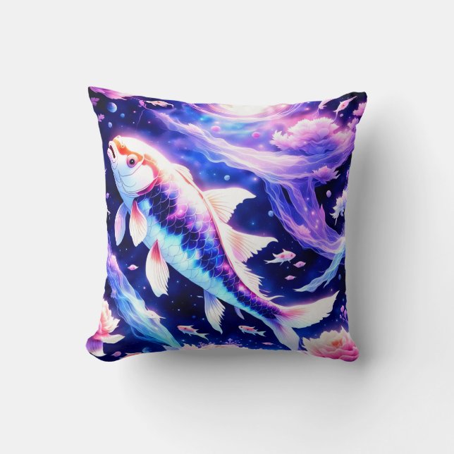 Celestial Koi Fish: Serene Aquatic Magic between S Kudde (Framsida)