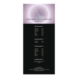 Celestial konfetti Lila av glöd Reklamkort