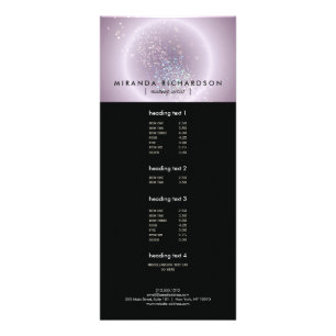 Celestial konfetti Lila av glöd Reklamkort