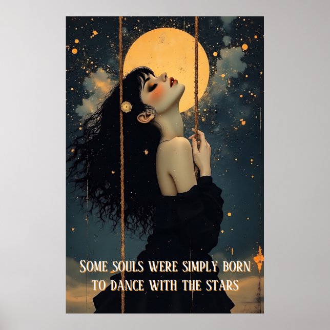 Celestial konst | Gotisk kvinna | Eterisk mystisk  Poster (Framsidan)