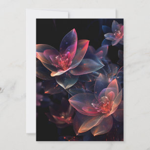 Celestial Kosmisk Lotusblomning Julkort