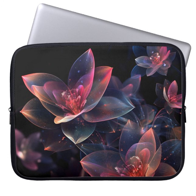 Celestial Kosmisk Lotusblomning Laptop Fodral (Framsidan)