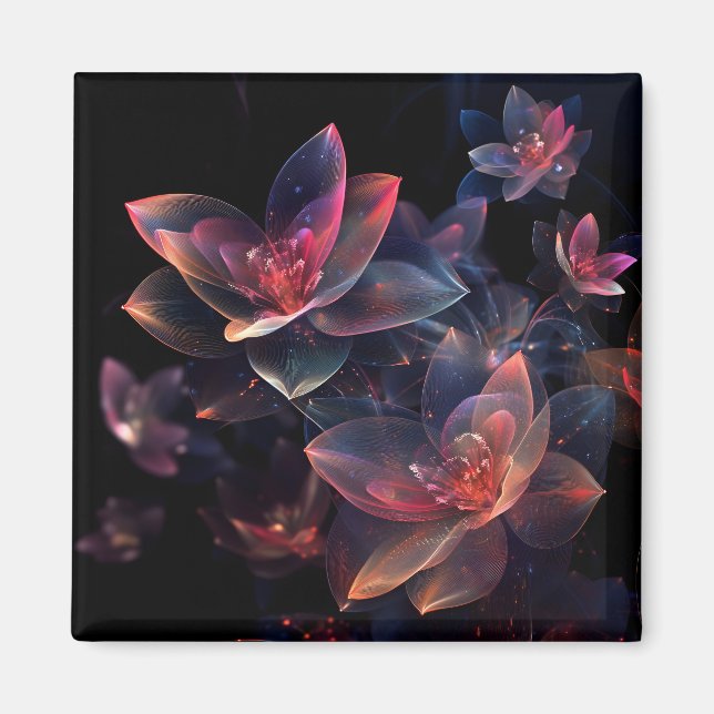 Celestial Kosmisk Lotusblomning Magnet (Framsidan)
