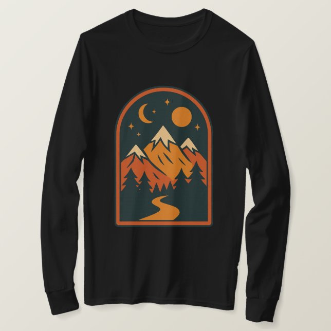 Celestial Landscape Herrens Långärmad T-Shirt (Design framsida)