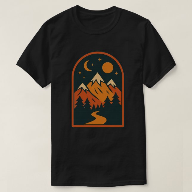 Celestial Landscape Herrens Mörka T-Shirt (Design framsida)