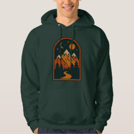 Celestial Landscape Herrensvärmedräkt med Huva Hoodie