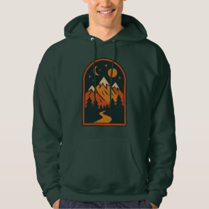 Celestial Landscape Herrensvärmedräkt med Huva Hoodie