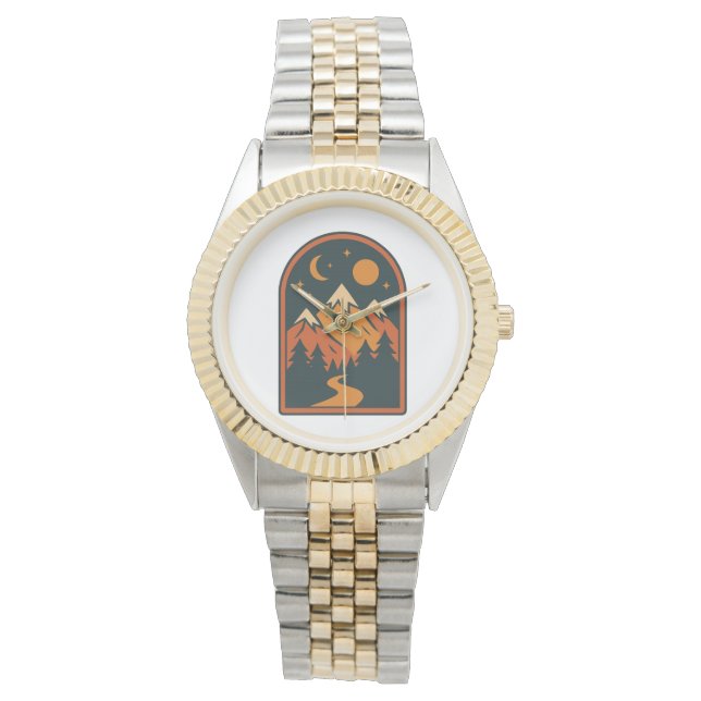 Celestial Landscape Unisex Tvåtonshandleds Ur Armbandsur (Framsida)