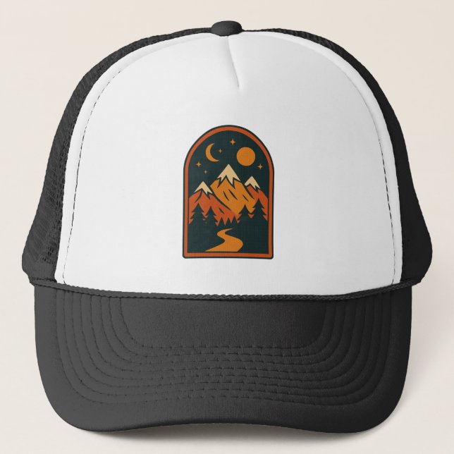 Celestial Landskap Trucker Hatt Keps (Framsida)