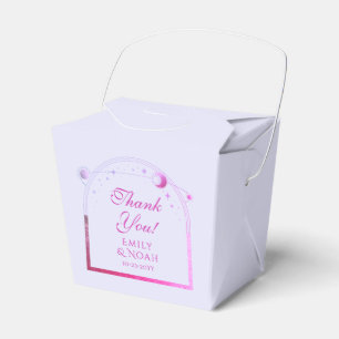 Celestial Lavender Rosa Sol Måne Stars Bröllop Presentaskar