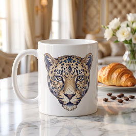 Celestial Leopard Mugg Lyx Linje Konst