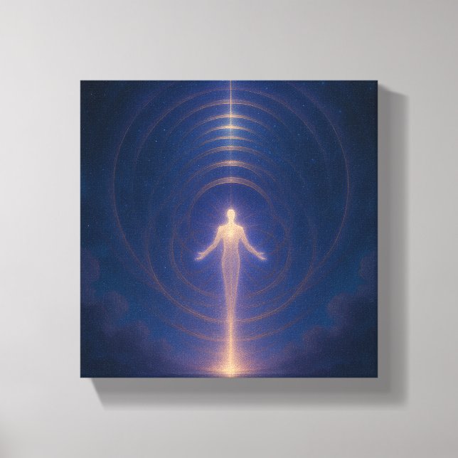 Celestial Light Being Wall Art Canvastryck (Framsida)
