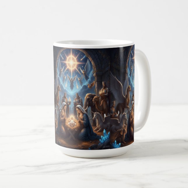 Celestial Light Over Unity – Inspirational Mug Kaffemugg (Framsida höger)