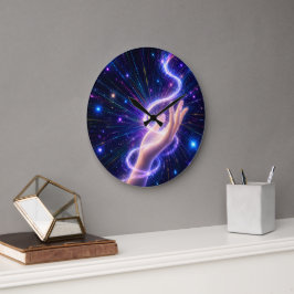 Celestial Lila Energiväggklocka Stor Klocka