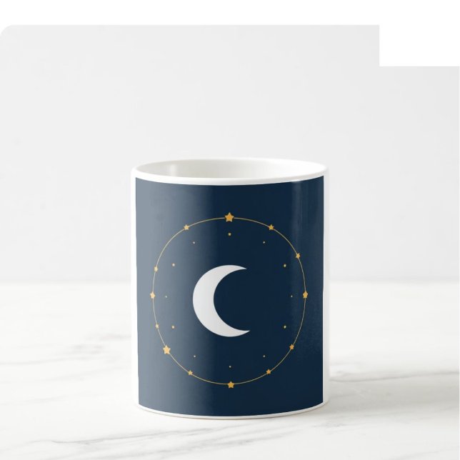Celestial Line Art Mugg - Indigo & Guld (Skapare uppladdad)