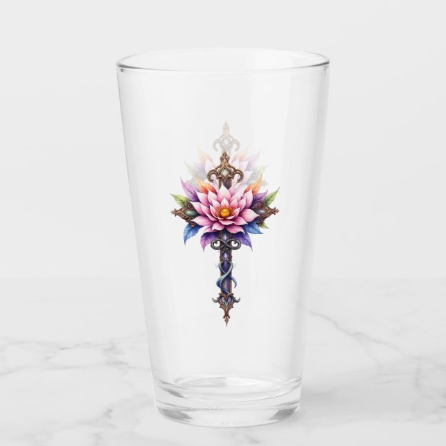 Celestial Lotus Cross  Glaskopp (Framsida)