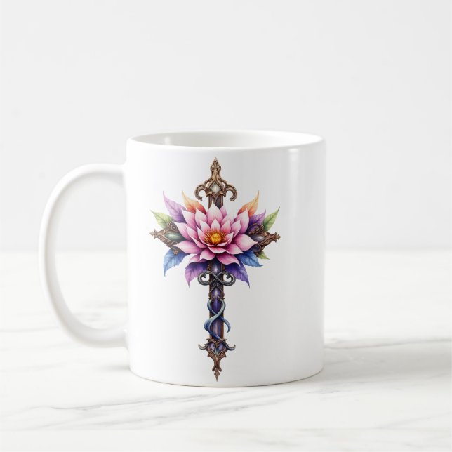 Celestial Lotus Cross  Kaffemugg (Vänster)