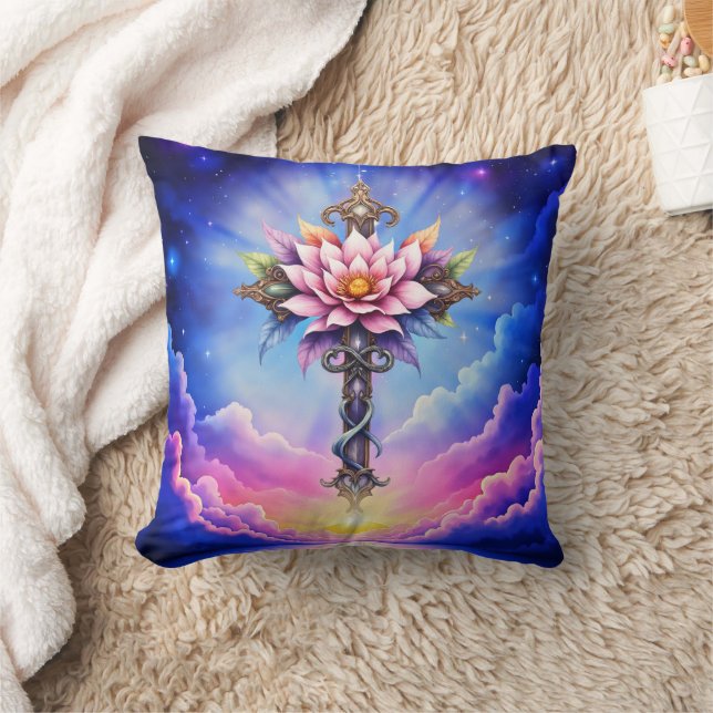 Celestial Lotus Cross  Kudde (Filt)