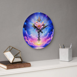 Celestial Lotus Cross Stor Klocka