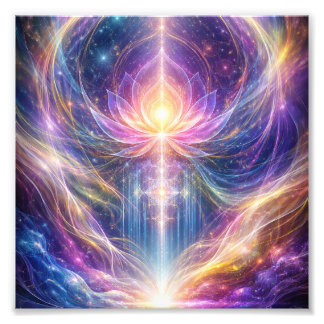 Celestial Lotus Energi – New Age Abstrakt Fototryck