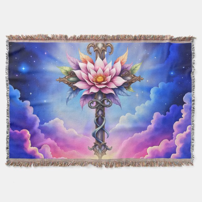 Celestial Lotus-kors  Filt (Framsidan)