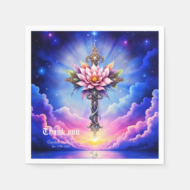 Celestial Lotus-kors  Pappersservett (Framsidan)