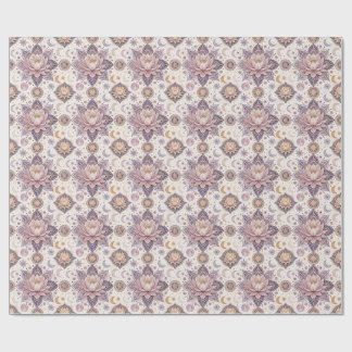 Celestial Lotus Mandala Andlig Designmönster Presentpapper