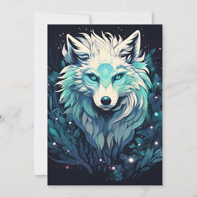 Celestial Lunar Vild Varg Meddelande (Framsida)