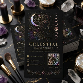 Celestial Makeup Artist Lyx Mystic QR Beauty Visitkort