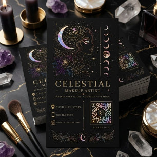 Celestial Makeup Artist Lyx Mystic QR Beauty Visitkort