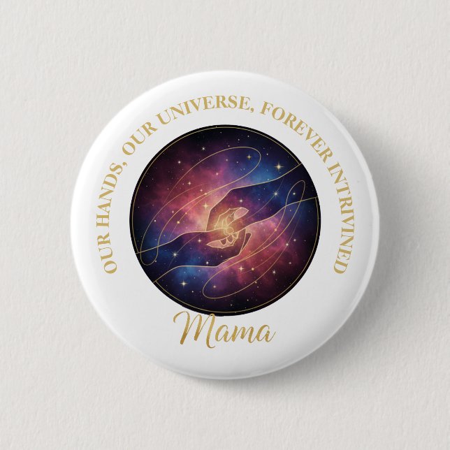 Celestial Mama Händer Galax Universum Knapp (Framsida)