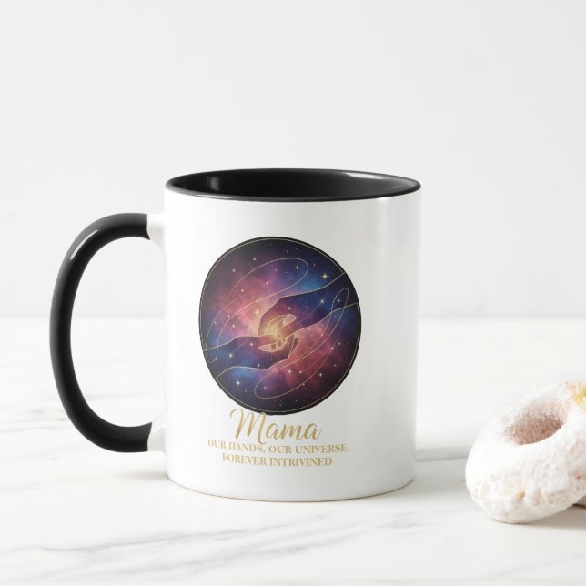 Celestial Mama Händer Galax Universum Mugg (Med munk)
