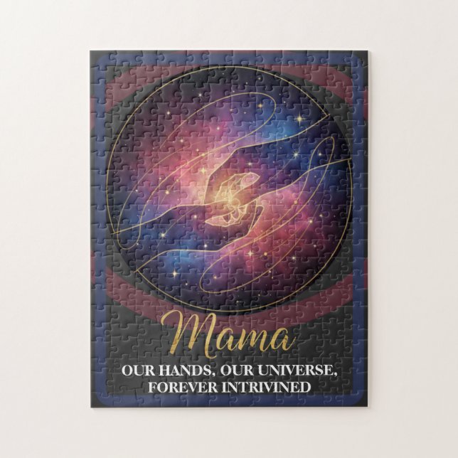 Celestial Mama Händer Galax Universum Pussel (Vertikal)