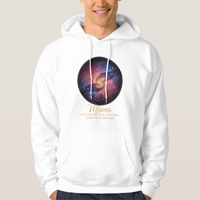 Celestial Mama Hands Galaxy Universe Hoodie (Framsida)
