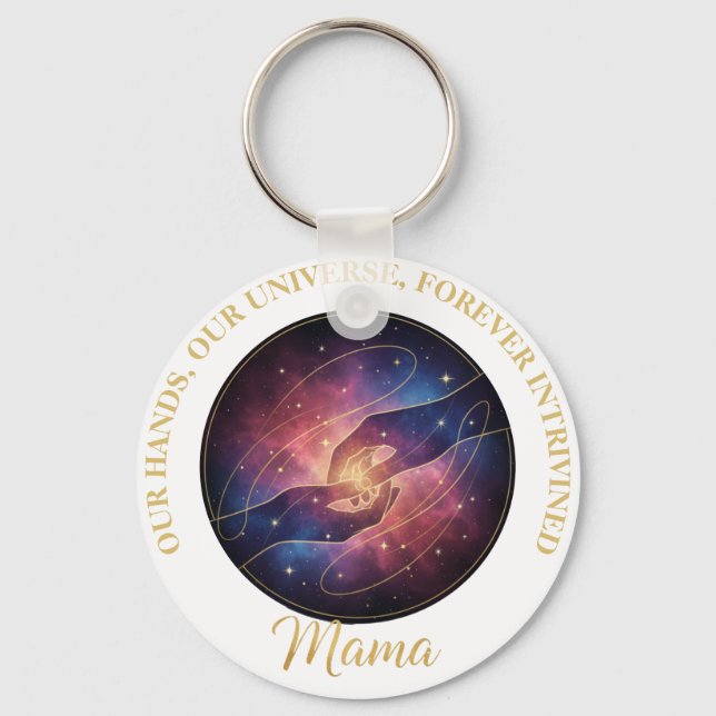 Celestial Mama Hands Galaxy Universe Nyckelring (Framsida)