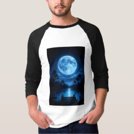 Celestial månbelyst skogsreflektion Estetik T Shirt
