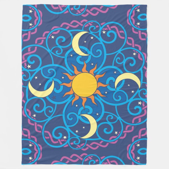 Celestial Mandala Fleece Blanket (Framsidan)