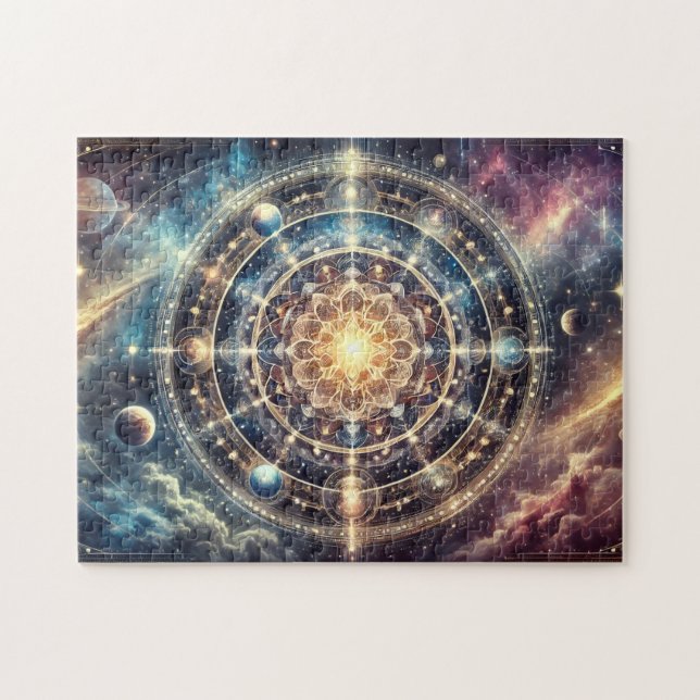 Celestial Mandala Galactic Harmony Meditation Gift Pussel (Horisontell)