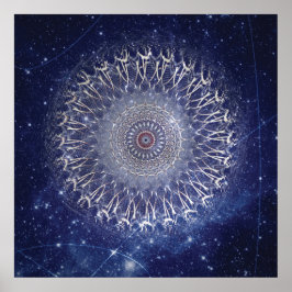 Celestial Mandala Galaxy Art Poster